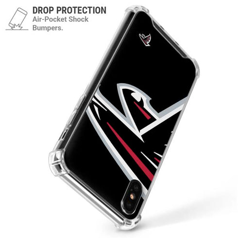 NFL Atlanta Falcons Large Logo iPhone XS Max Clear Case